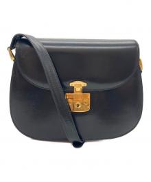 GUCCI（グッチ）の古着「レザーショルダーバッグ」｜ブラック
