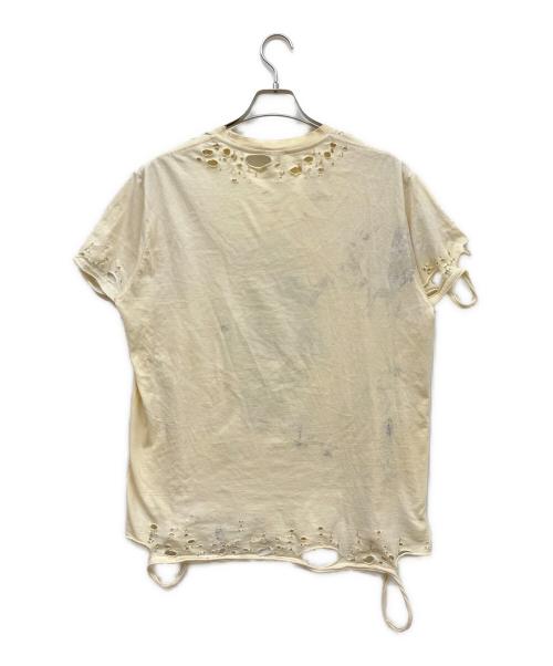 TEPPEI FURUYAMA（テッペイフルヤマ）TEPPEI FURUYAMA (テッペイフルヤマ) ダメージデザインTシャツ クリーム サイズ:不明の古着・服飾アイテム