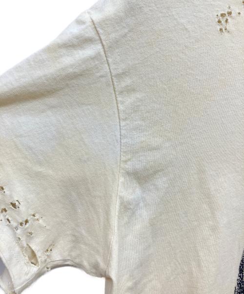 TEPPEI FURUYAMA（テッペイフルヤマ）TEPPEI FURUYAMA (テッペイフルヤマ) ダメージデザインTシャツ クリーム サイズ:不明の古着・服飾アイテム