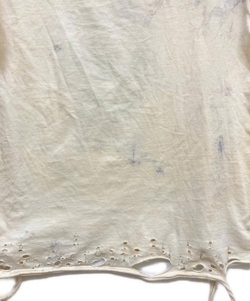 TEPPEI FURUYAMA（テッペイフルヤマ）TEPPEI FURUYAMA (テッペイフルヤマ) ダメージデザインTシャツ クリーム サイズ:不明の古着・服飾アイテム