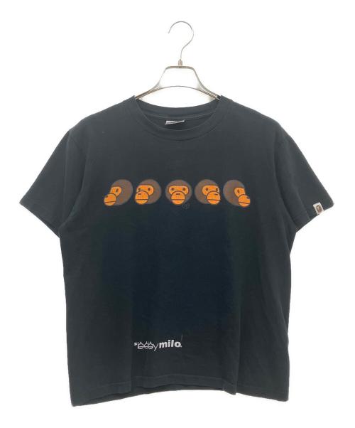 A BATHING APE（アベイシングエイプ）A BATHING APE (アベイシングエイプ) babymilo Tシャツ ブラック サイズ:MEDIUMの古着・服飾アイテム