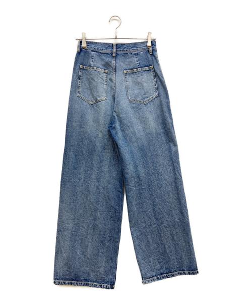 FRAY ID（フレイ アイディー）FRAY ID (フレイ アイディー) ハイウエストワイドビジューデニムパンツ インディゴ サイズ:SIZE 1の古着・服飾アイテム