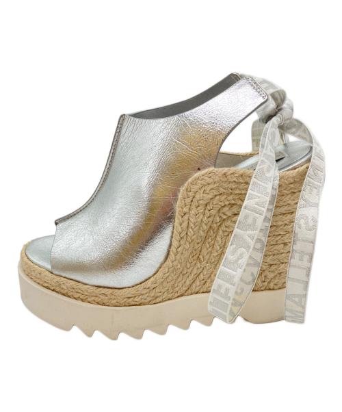 STELLA McCARTNEY（ステラマッカートニー）STELLA McCARTNEY (ステラマッカートニー) ガイアメタリックヒールエスパドリーユ ホワイト×シルバー サイズ:39の古着・服飾アイテム