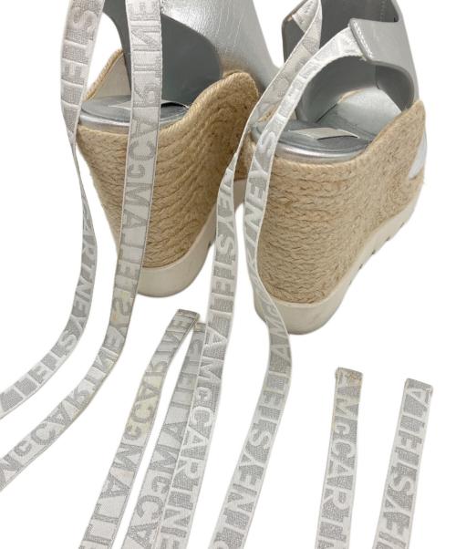 STELLA McCARTNEY（ステラマッカートニー）STELLA McCARTNEY (ステラマッカートニー) ガイアメタリックヒールエスパドリーユ ホワイト×シルバー サイズ:39の古着・服飾アイテム