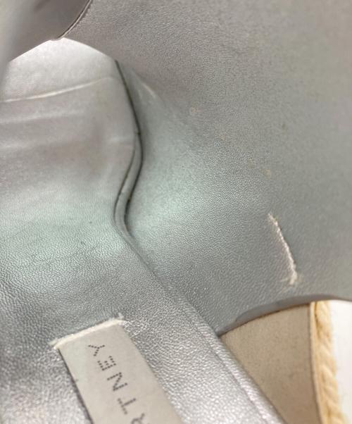 STELLA McCARTNEY（ステラマッカートニー）STELLA McCARTNEY (ステラマッカートニー) ガイアメタリックヒールエスパドリーユ ホワイト×シルバー サイズ:39の古着・服飾アイテム