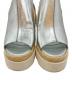 中古・古着 STELLA McCARTNEY (ステラマッカートニー) ガイアメタリックヒールエスパドリーユ ホワイト×シルバー サイズ:39：18000円