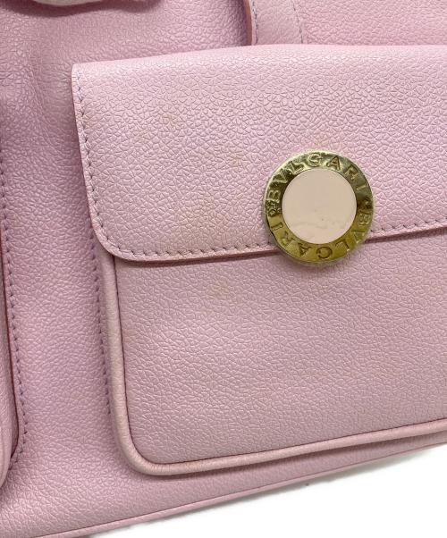 BVLGARI（ブルガリ）BVLGARI (ブルガリ) ダブルポケットボストンバッグ ピンクの古着・服飾アイテム