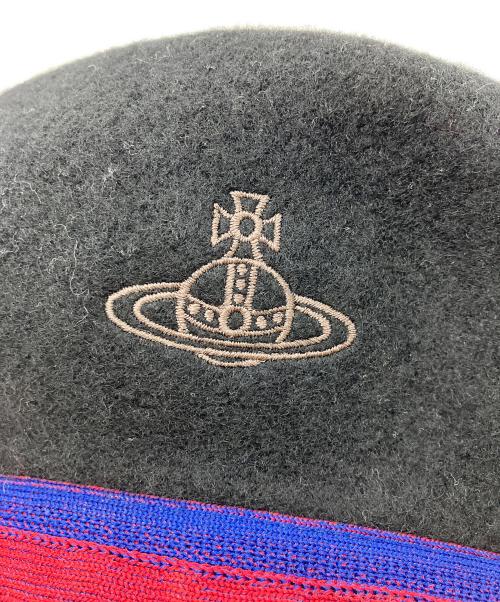 Vivienne Westwood（ヴィヴィアンウエストウッド）Vivienne Westwood (ヴィヴィアンウエストウッド) ベレー帽 ブラック サイズ:SMサイズの古着・服飾アイテム