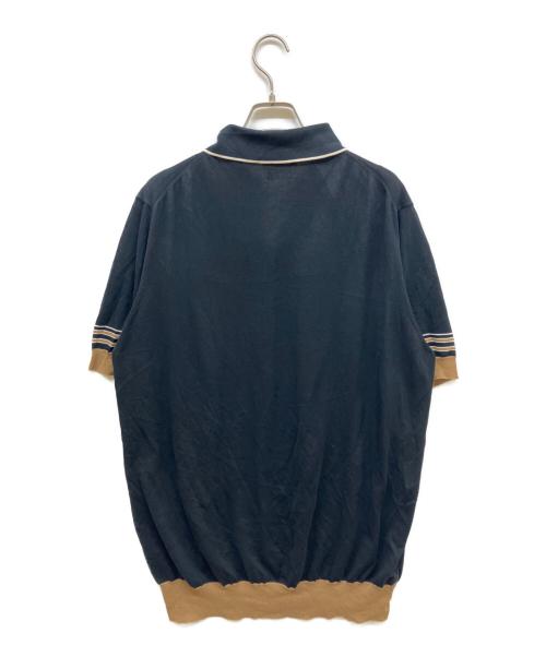 HERMES（エルメス）HERMES (エルメス) ニットポロシャツ ブラック サイズ:XXLの古着・服飾アイテム