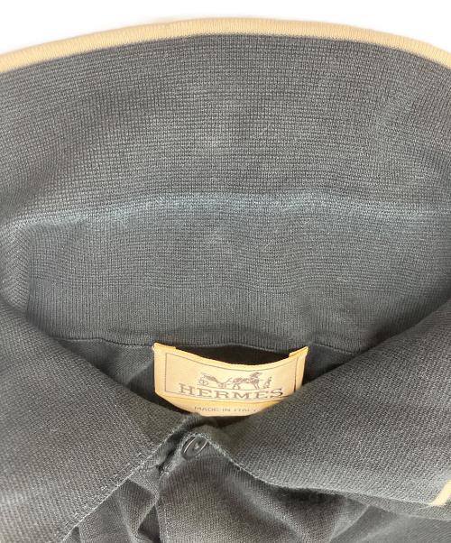 HERMES（エルメス）HERMES (エルメス) ニットポロシャツ ブラック サイズ:XXLの古着・服飾アイテム
