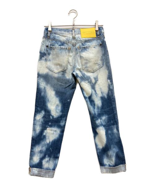DSQUARED2（ディースクエアード）DSQUARED2 (ディースクエアード) ブリーチ加工デニムパンツ インディゴ サイズ:SIZE 38の古着・服飾アイテム