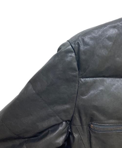 acanthus（アカンサス）acanthus (アカンサス) レザーダウンジャケット ブラック サイズ:Mの古着・服飾アイテム