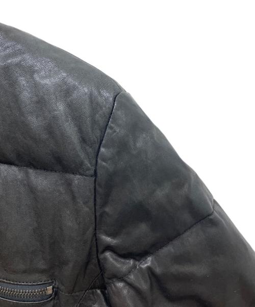 acanthus（アカンサス）acanthus (アカンサス) レザーダウンジャケット ブラック サイズ:Mの古着・服飾アイテム