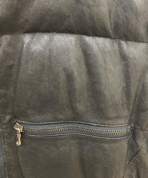 acanthus（アカンサス）acanthus (アカンサス) レザーダウンジャケット ブラック サイズ:Mの古着・服飾アイテム