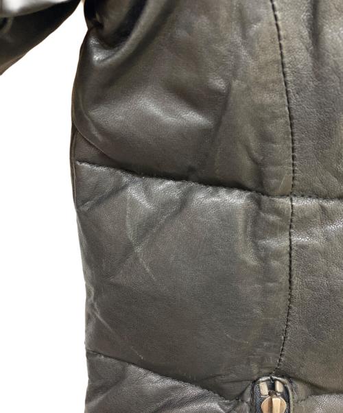 acanthus（アカンサス）acanthus (アカンサス) レザーダウンジャケット ブラック サイズ:Mの古着・服飾アイテム