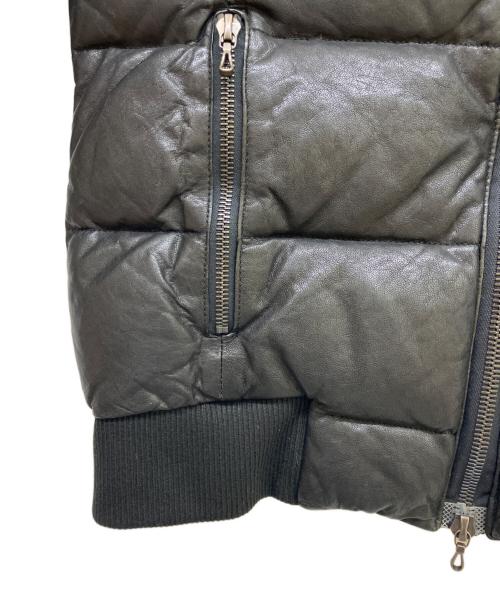 acanthus（アカンサス）acanthus (アカンサス) レザーダウンジャケット ブラック サイズ:Mの古着・服飾アイテム