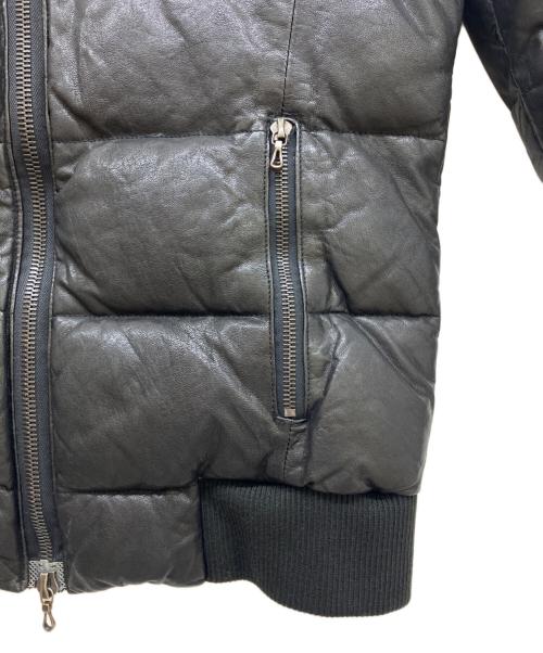 acanthus（アカンサス）acanthus (アカンサス) レザーダウンジャケット ブラック サイズ:Mの古着・服飾アイテム