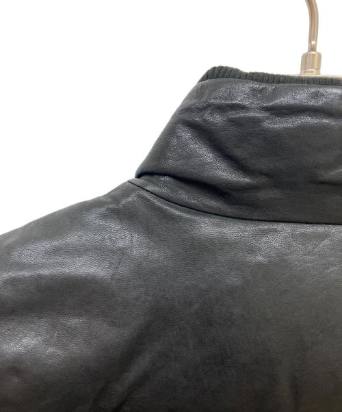 acanthus（アカンサス）acanthus (アカンサス) レザーダウンジャケット ブラック サイズ:Mの古着・服飾アイテム