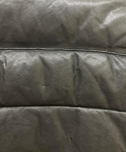 acanthus（アカンサス）acanthus (アカンサス) レザーダウンジャケット ブラック サイズ:Mの古着・服飾アイテム