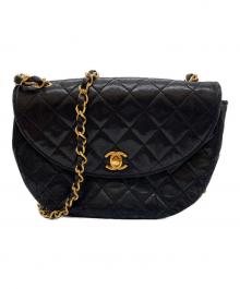 CHANEL（シャネル）の古着「ハーフムーンチェーンショルダーバッグ」｜ブラック