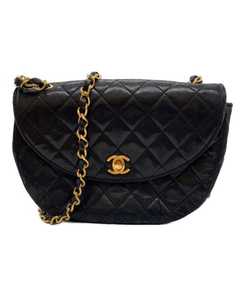 CHANEL（シャネル）CHANEL (シャネル) ハーフムーンチェーンショルダーバッグ ブラックの古着・服飾アイテム