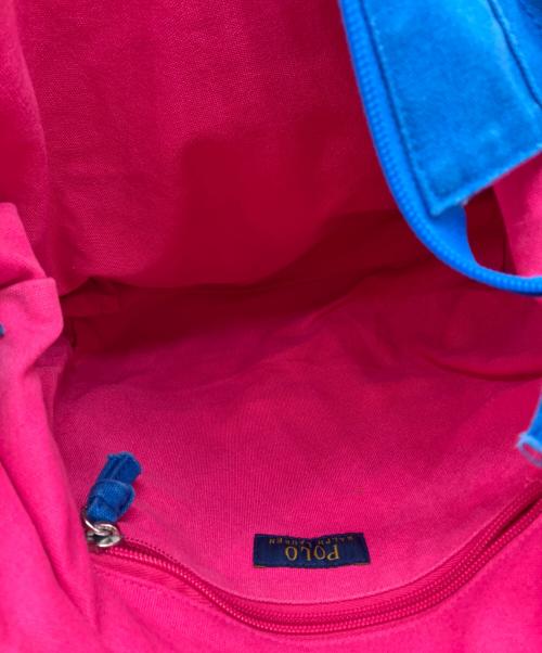 POLO RALPH LAUREN（ポロ・ラルフローレン）POLO RALPH LAUREN (ポロ・ラルフローレン) キャンバストートバッグ ブルーの古着・服飾アイテム