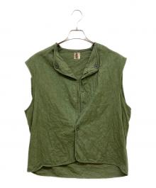 MILITARY（ミリタリー）の古着「Belgian Army Quilted Vest」｜オリーブ