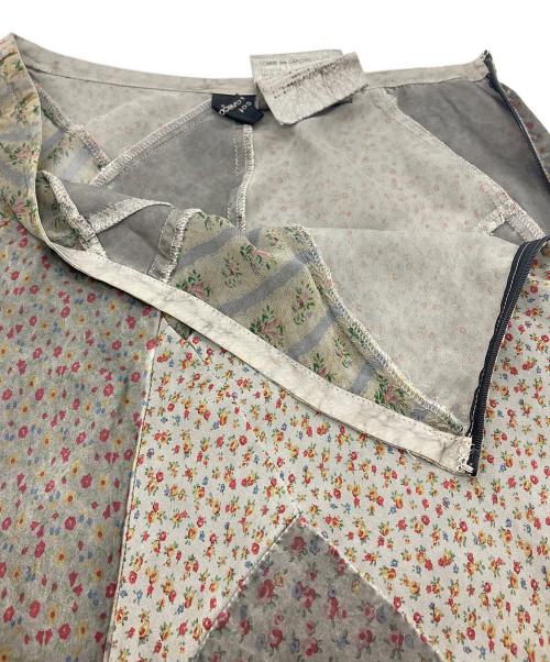 tricot COMME des GARCONS（トリココムデギャルソン）tricot COMME des GARCONS (トリココムデギャルソン) 花柄パッチワークスカート グレー サイズ:SIZE Mの古着・服飾アイテム