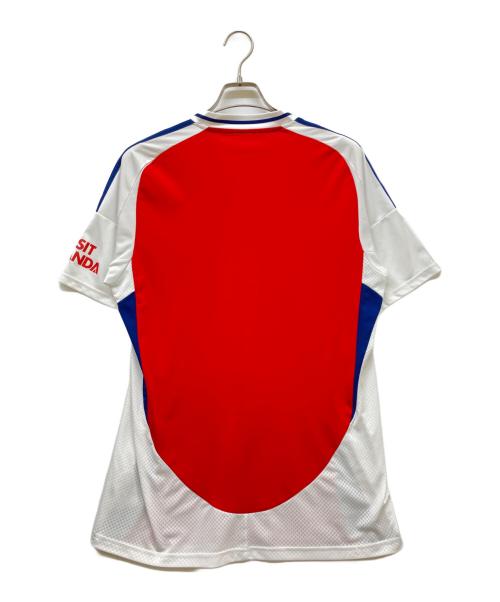 adidas（アディダス）adidas (アディダス) ゲームシャツ ホワイト×レッド サイズ:SIZE 2XLの古着・服飾アイテム