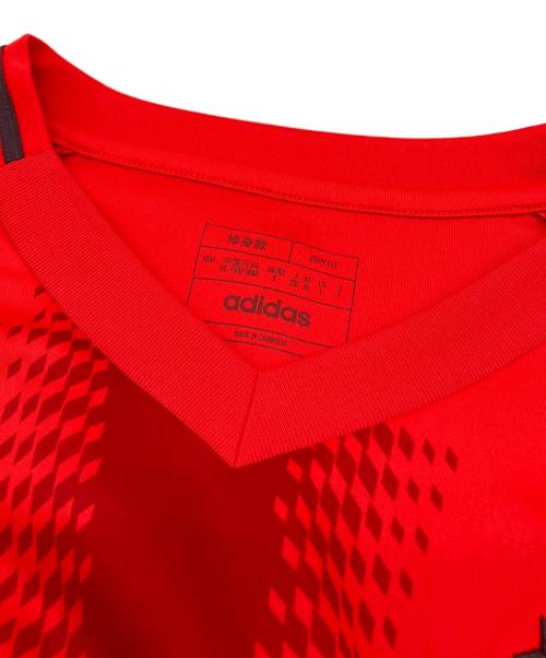 adidas（アディダス）adidas (アディダス) ゲームシャツ レッド サイズ:SIZE 2XLの古着・服飾アイテム