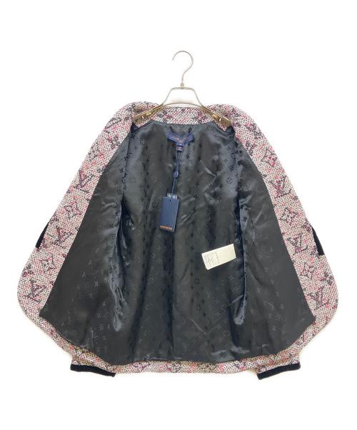LOUIS VUITTON（ルイ ヴィトン）LOUIS VUITTON (ルイ ヴィトン) モノグラムツイードプレッピーブレザー ホワイト×ピンク サイズ:38 未使用品の古着・服飾アイテム