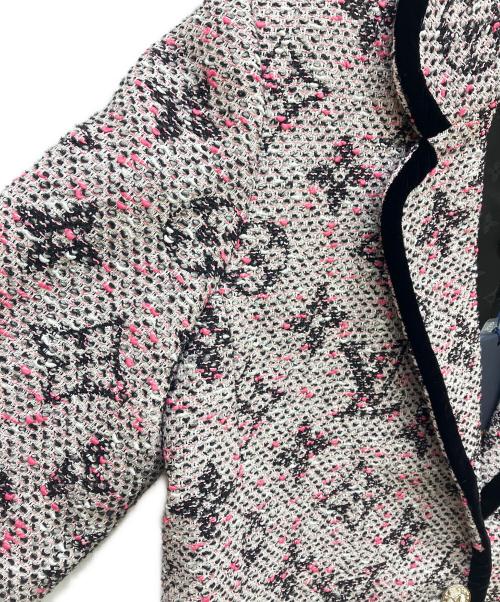 LOUIS VUITTON（ルイ ヴィトン）LOUIS VUITTON (ルイ ヴィトン) モノグラムツイードプレッピーブレザー ホワイト×ピンク サイズ:38 未使用品の古着・服飾アイテム