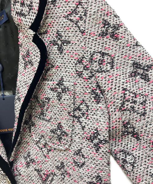 LOUIS VUITTON（ルイ ヴィトン）LOUIS VUITTON (ルイ ヴィトン) モノグラムツイードプレッピーブレザー ホワイト×ピンク サイズ:38 未使用品の古着・服飾アイテム