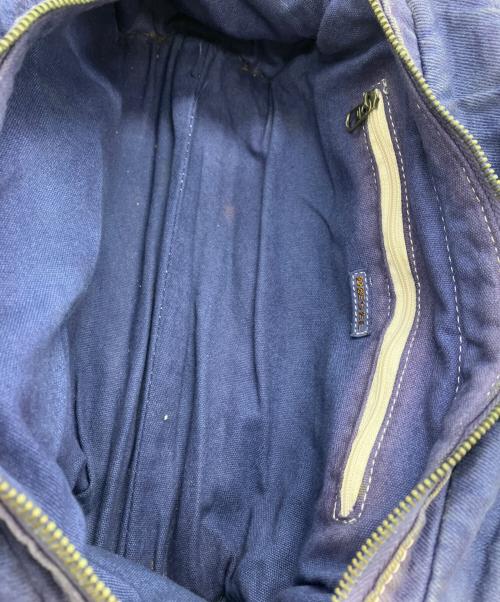 DIESEL（ディーゼル）DIESEL (ディーゼル) メタルロゴ キャンバスハンドバッグ パープルの古着・服飾アイテム