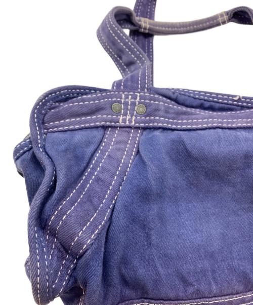 DIESEL（ディーゼル）DIESEL (ディーゼル) メタルロゴ キャンバスハンドバッグ パープルの古着・服飾アイテム