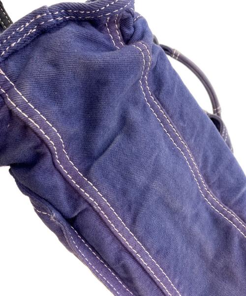 DIESEL（ディーゼル）DIESEL (ディーゼル) メタルロゴ キャンバスハンドバッグ パープルの古着・服飾アイテム