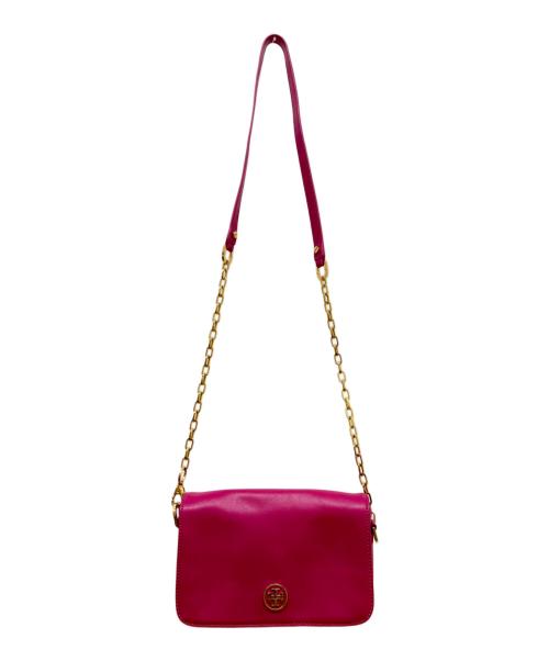 TORY BURCH（トリーバーチ）TORY BURCH (トリーバーチ) サフィアーノレザーショルダーバッグ パープルの古着・服飾アイテム