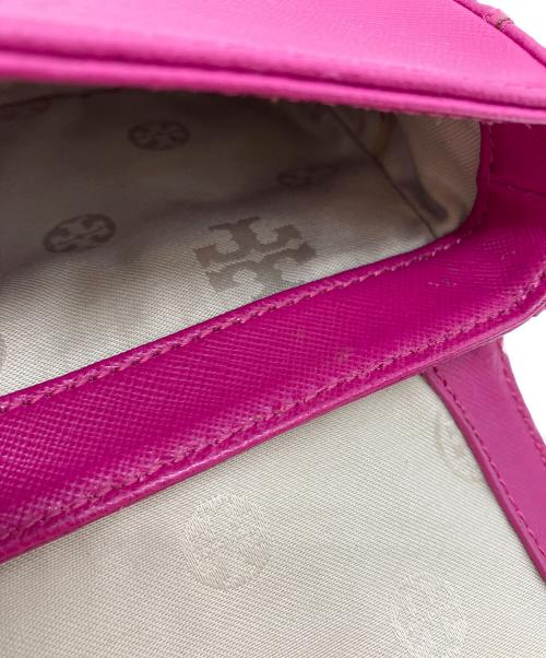 TORY BURCH（トリーバーチ）TORY BURCH (トリーバーチ) サフィアーノレザーショルダーバッグ パープルの古着・服飾アイテム
