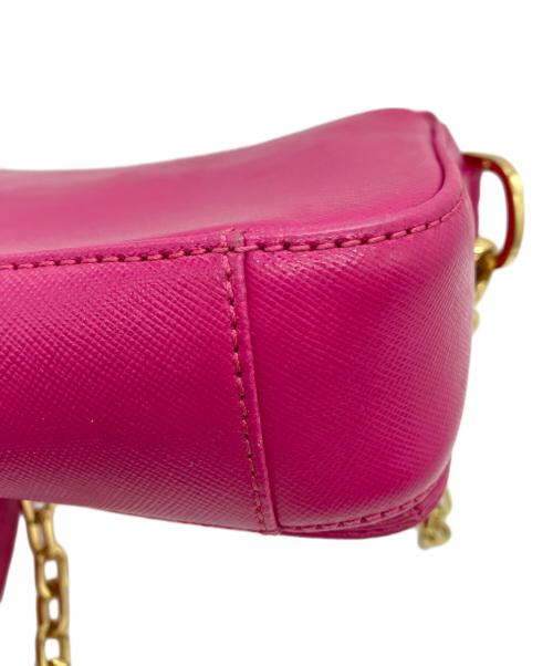 TORY BURCH（トリーバーチ）TORY BURCH (トリーバーチ) サフィアーノレザーショルダーバッグ パープルの古着・服飾アイテム