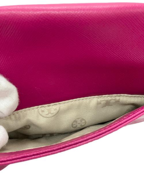 TORY BURCH（トリーバーチ）TORY BURCH (トリーバーチ) サフィアーノレザーショルダーバッグ パープルの古着・服飾アイテム