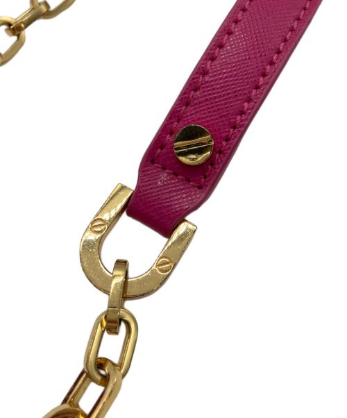 TORY BURCH（トリーバーチ）TORY BURCH (トリーバーチ) サフィアーノレザーショルダーバッグ パープルの古着・服飾アイテム