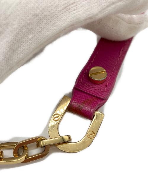 TORY BURCH（トリーバーチ）TORY BURCH (トリーバーチ) サフィアーノレザーショルダーバッグ パープルの古着・服飾アイテム