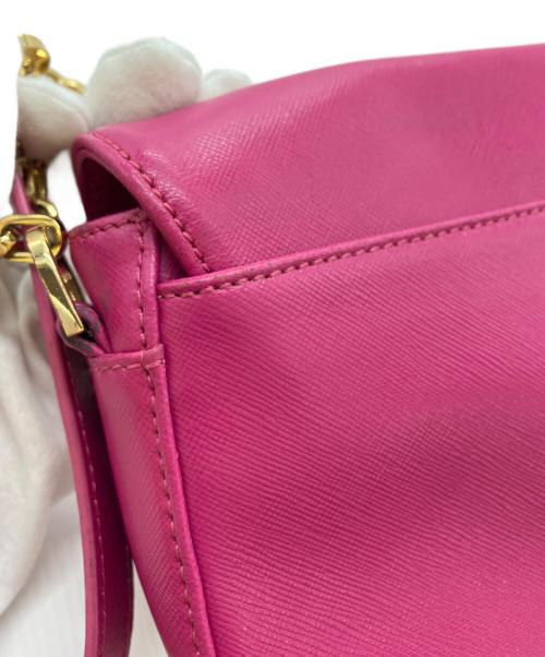 TORY BURCH（トリーバーチ）TORY BURCH (トリーバーチ) サフィアーノレザーショルダーバッグ パープルの古着・服飾アイテム