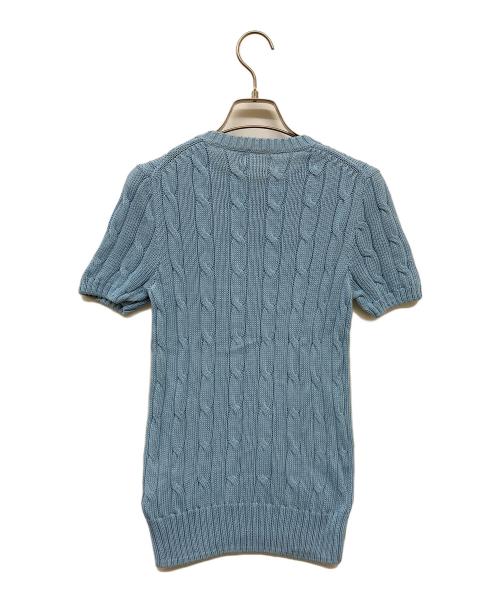 POLO RALPH LAUREN（ポロ・ラルフローレン）POLO RALPH LAUREN (ポロ・ラルフローレン) 半袖ニット スカイブルー サイズ:SPの古着・服飾アイテム