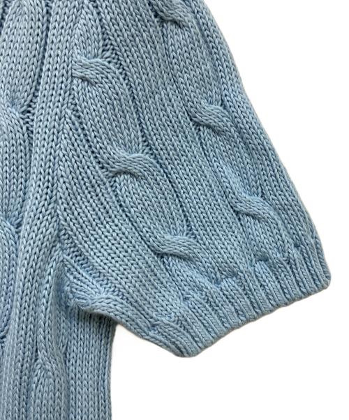 POLO RALPH LAUREN（ポロ・ラルフローレン）POLO RALPH LAUREN (ポロ・ラルフローレン) 半袖ニット スカイブルー サイズ:SPの古着・服飾アイテム
