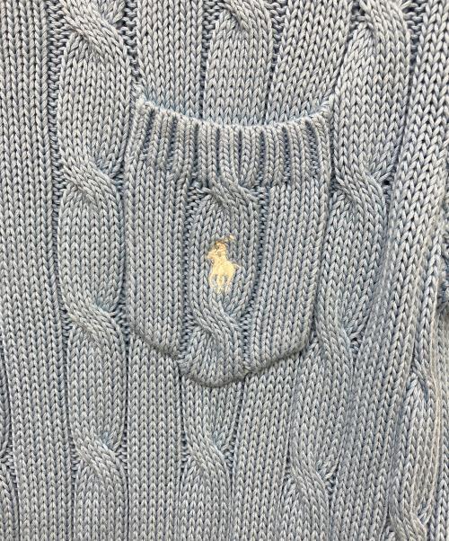 POLO RALPH LAUREN（ポロ・ラルフローレン）POLO RALPH LAUREN (ポロ・ラルフローレン) 半袖ニット スカイブルー サイズ:SPの古着・服飾アイテム