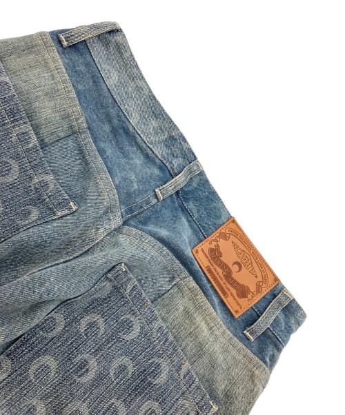 MARINE SERRE（マリーンセル）MARINE SERRE (マリーンセル) Regenerated Denim Wide Leg Pants インディゴ サイズ:36の古着・服飾アイテム
