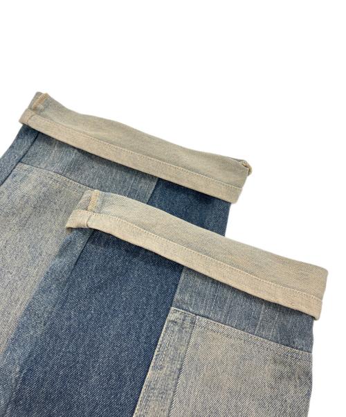 MARINE SERRE（マリーンセル）MARINE SERRE (マリーンセル) Regenerated Denim Wide Leg Pants インディゴ サイズ:36の古着・服飾アイテム