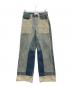 MARINE SERRE（マリーンセル）の古着「Regenerated Denim Wide Leg Pants」｜インディゴ