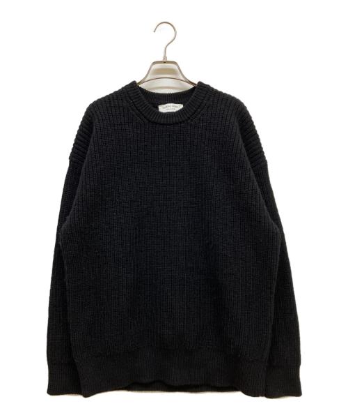 MARINE SERRE（マリーンセル）MARINE SERRE (マリーンセル) WOOL AND FLUFFY KNIT CREWNECK PULLOVER ブラック サイズ:SIZE Sの古着・服飾アイテム